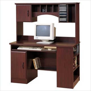 South Shore Park Wood Computer Desk with Hutch in Cherry   4606782