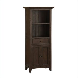 Hillsdale Tuscan Retreat Open Top Display Cabinet in Rustic Mahogany   4793 903W