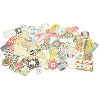Needle & Thread Collectables Cardstock Die Cuts Over 50 Pieces, Assorted Sizes Kaisercraft Paper Die Cuts