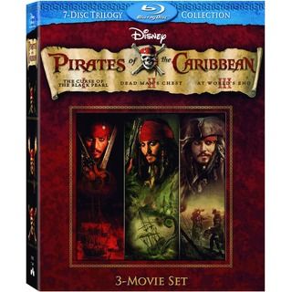 Pirates of the Caribbean Trilogy 7 Disc Box Set (Blu ray Disc) Disney Action & Adventure