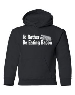 Tasty Threads I'd Rather Be Eating Bacon Kids Hooded Sweatshirt Clothing