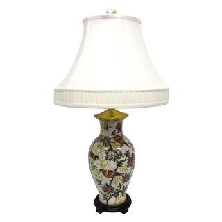 Spring Garden Fishtail 1 light Gold Vase Table Lamp Table Lamps
