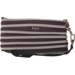 Women's BAM BAGS The Original Zippurse? Wristlet (2 units) Black/Silver BAM BAGS Clutches & Evening Bags