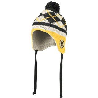 BOSTON BRUINS Classic Argyle Tassel Knit Beanie Hat Ski Cap  Sports Fan Beanies  Sports & Outdoors