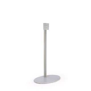 Monitor Floor Stand for a 32 to 60 inch Television, Oval MDF Base   Silver Electronics