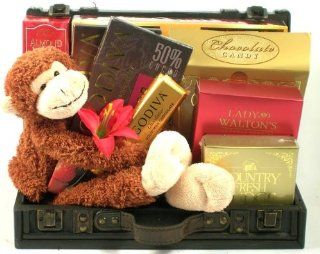 I Love You so Much Gourmet Gift Trunk with Plush Monkey  Gourmet Gift Items  Grocery & Gourmet Food