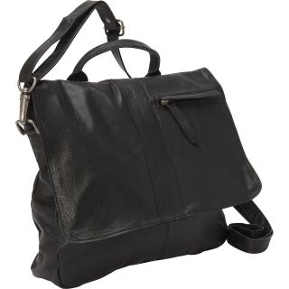 Sharo Leather Bags Black Leather Cross Body Bag