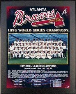 Black 13x16 1995 Atlanta Braves World Series Championship Team Photo Plaque  Sports Related Merchandise  Sports & Outdoors