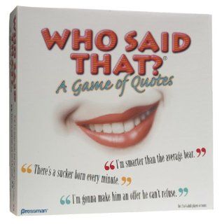 Who Said that? A Game of Quotes Board Game Toys & Games