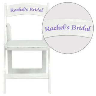 FlashFurniture Hercules Series Personalized Wood Folding Chair with Vinyl Pad