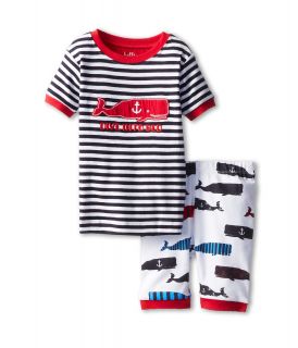Hatley Kids Short Sleeve PJ Set Boys Pajama Sets (White)