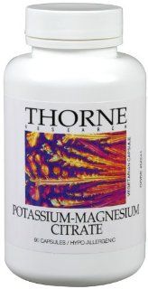 Thorne Research Potassium Magnesium Citrate, 90 Vegetarian Capsules Health & Personal Care