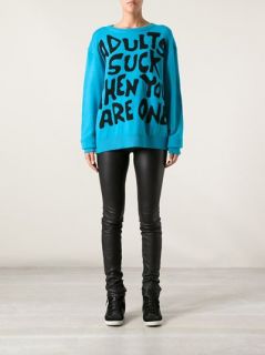 Jeremy Scott 'adults Suck' Crew Neck Sweater