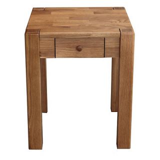 Light oak Ontario side table with single drawer