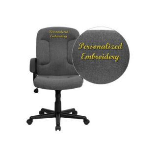 FlashFurniture Personalized Mid Back Executive Chair with Nylon Arms GO ST 6 