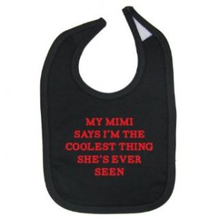 So Relative My Mimi Says I'm The Coolest Cotton Baby Bib (Black) Clothing