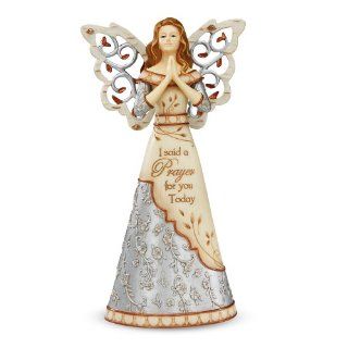 Elements Praying Angel by Pavilion, Reads "I Said a Prayer for You Today", 7.5 Inches Tall   Collectible Figurines