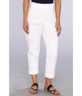 Pendleton Petite Eyelet Capri Womens Casual Pants (White)