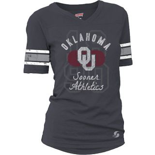 SOFFE Womens Oklahoma Sooners Drop Tail Football Alternate Logo Short Sleeve T 
