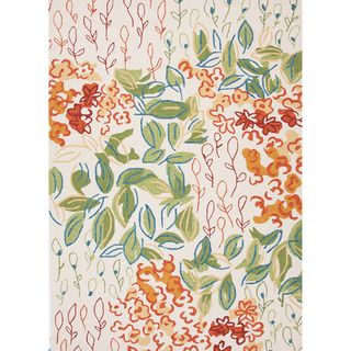 Hand hooked Indoor/ Outdoor Floral Pattern Multi Rug (36 X 56)
