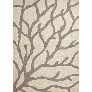 Hand hooked Indoor/ Outdoor Abstract Pattern Ivory Accent Rug (2 X 3)