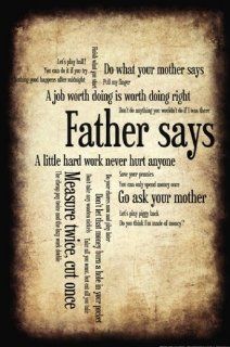 Father Says Poster Print by Susan Ball (12 x 18)  