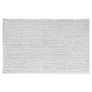 InterDesign Frizz Microfiber Bath Rug, 20 Inch by 30 Inch, White   Thick Bath Towels