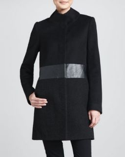 Womens Devon Faux Leather Waist Coat   T Tahari   Black (10)