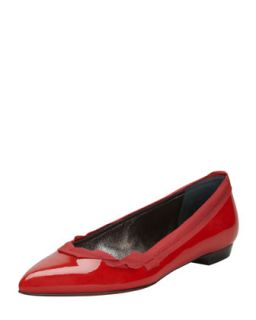 Pointed Ballerina Flat, Red   Lanvin   Red (38.0B/8.0B)