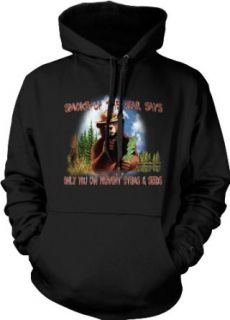 Smoke Up The Bear Says Only You Can Prevent Stems & Seeds Hooded Sweatshirt, Funny Pot Smoking Bear Design Hoodie Clothing