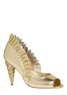 Jeffrey Campbell Unicorn Princess Heel in Gold  Mod Retro Vintage Heels