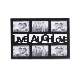 Melannco, 6 Opening Live Love Laugh Black Sent Frame   Collage Frames