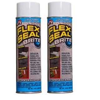 Flex Seal 14 Ounce As Seen on TV Liquid Rubber Sealant in a Can, Brite (2 Pack Special)    