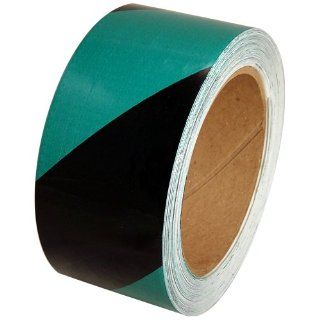 Laminated Vinyl Safety Stripe Tape 2" x 36 yds, several colors, Green / Black  Hockey Grips And Tapes  Sports & Outdoors
