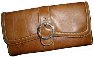 Liz & Co. Checkbook Wallet Silver Spring Rpln Available in Several Colors (Luggage (Brown)) Shoes