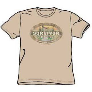 Survivor Reality TV Show TOCANTINS Sand Color Adult T shirt Tee Shirt Clothing