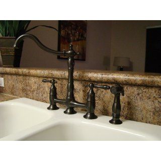 Pegasus 67136 2016 Lyndhurst Series Two Handle Kitchen Faucet, Oil Rubbed Bronze   Touch On Kitchen Sink Faucets  