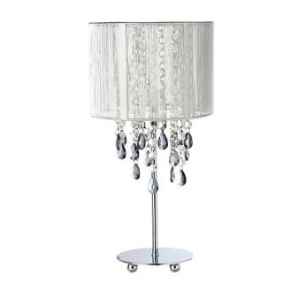 Star by Julien Macdonald Silver jewel bead table lamp