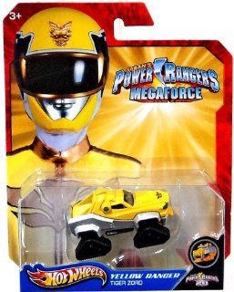 Hot Wheels Power Rangers Megaforce 150 Die Cast Car Yellow Ranger Tiger Zord Toys & Games