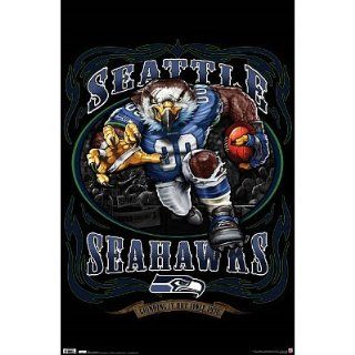 Seattle Seahawks (Mascot, Grinding It Out Since 1976) Sports Poster Print  