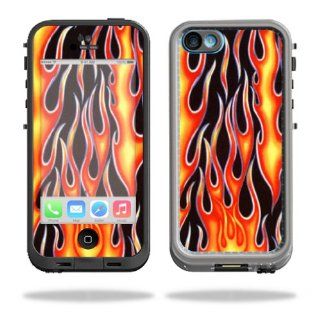 MightySkins Protective Vinyl Skin Decal Cover for LifeProof iPhone 5C Case fre Case Sticker Skins Hot Flames Cell Phones & Accessories