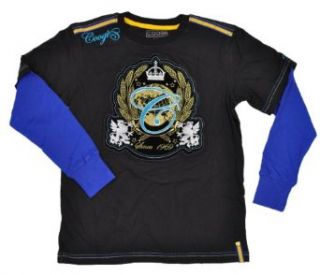 Coogi "Black & Royal Blue, Since 1969 Logo" L/S Big Boys Shirt (14/16) Clothing