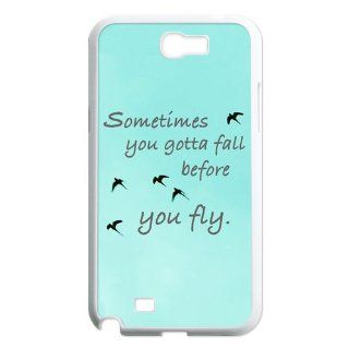 First Design Funny Sometimes You Gotta Fall Quote Samsung Galaxy Note 2 N7100 Durable Case Cell Phones & Accessories