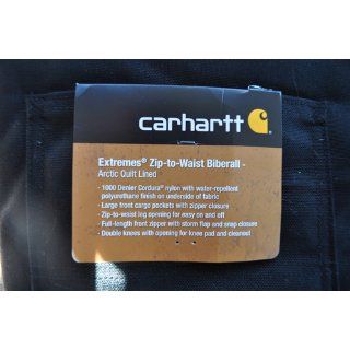 Carhartt Men's Extremes Arctic Quilt Lined Zip To Waist Biberall Overalls And Coveralls Workwear Apparel Clothing