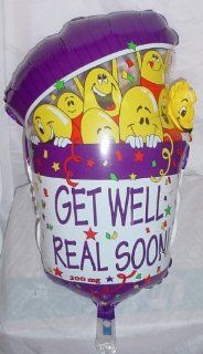 Wbt 24" Get Well Real Soon Shaped Plastic Balloon  Bl345   Party Balloons