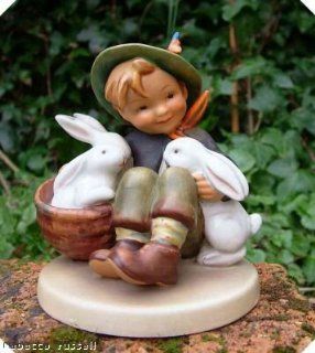 c1957 Hummel & Goebel figurine Boy & Rabbits Playmates   Collectible Figurines