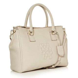 Bailey & Quinn Cream large embossed logo leather tote bag