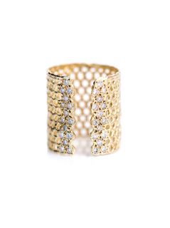 Bague II diamond & gold plated ring  Lara Melchior  MATCHESF