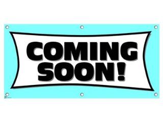 Coming Soon Light Blue   Restaurant Store Business Sign Banner  Business And Store Signs 