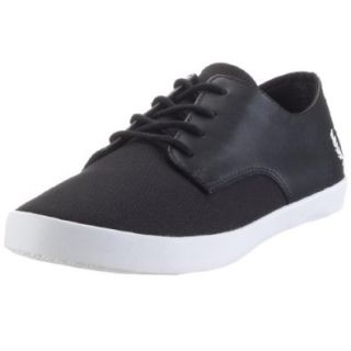 Fred Perry FOXX CANVAS LEATHER B4019, Herren Sneaker, schwarz, (black/white 102), EU 40, (UK 6.5) Schuhe & Handtaschen